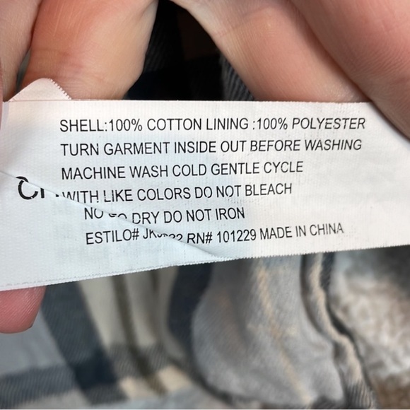 Ashley Utility Collection Faux Sherpa Plaid Button Down Shirt Jacket Shacket S - Picture 3 of 7